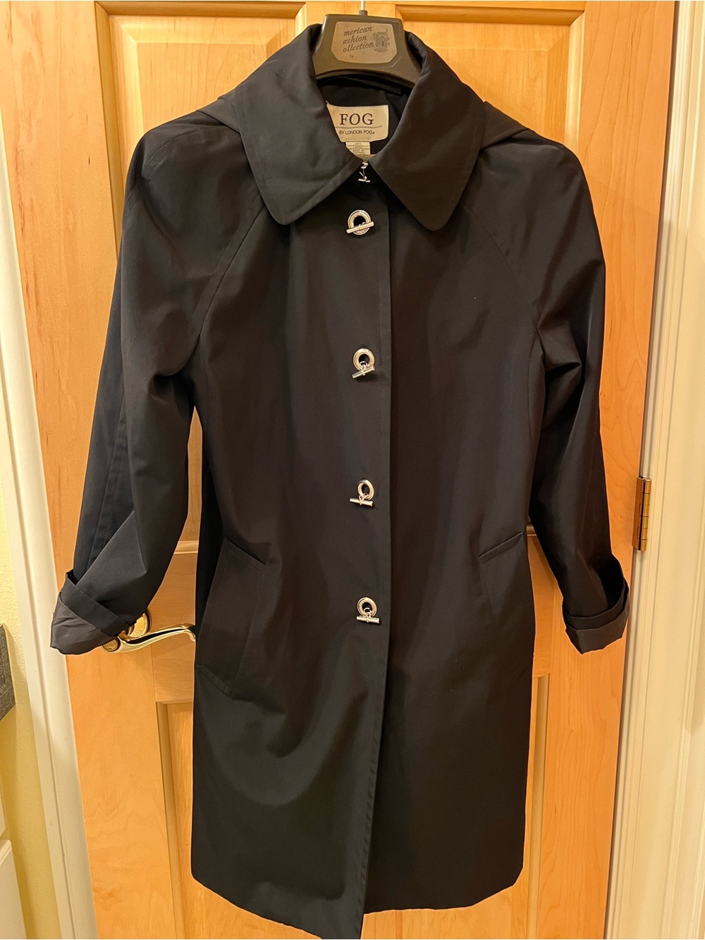 London Fog Black Women's Trench Coat